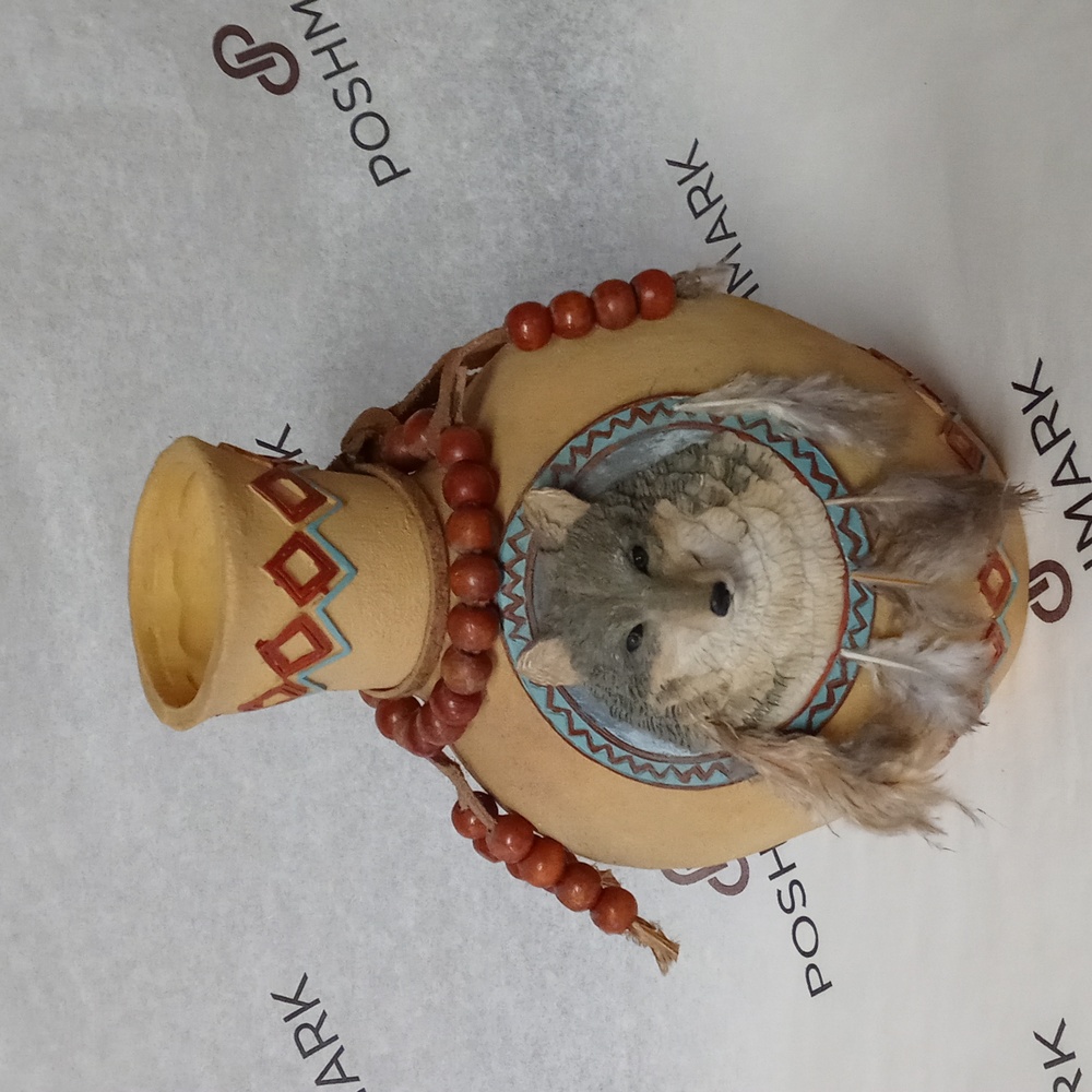 Southwest Native American Pottery Wedding Vase and Wolf Vase - Picture 3 of 7